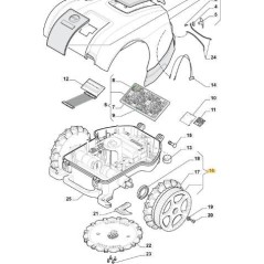 ORIGINAL STIGA REAR WHEEL - 1126-1211-01