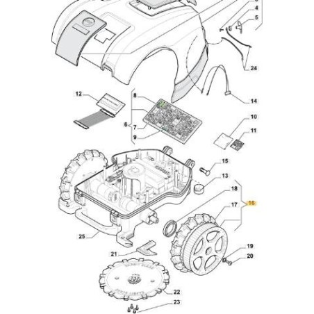RUOTA POSTERIORE ORIGINALE STIGA - 1126-1211-01 | Newgardenstore.eu