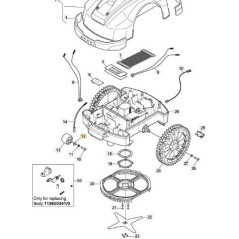 RUBBER WHEEL, AUTOCLIP 125-127-325 ORIGINAL STIGA - 1126-1428-01 | Newgardenstore.eu