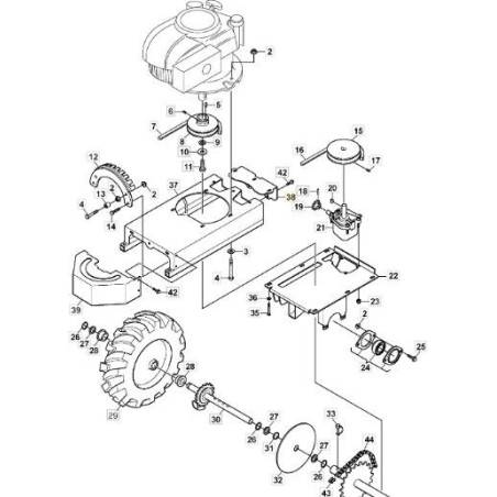 TAPA TRASERA ORIGINAL STIGA - 1126-8068-01 | Newgardenstore.eu