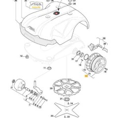 ORIGINAL STIGA REAR WHEEL - 1126-1109-01
