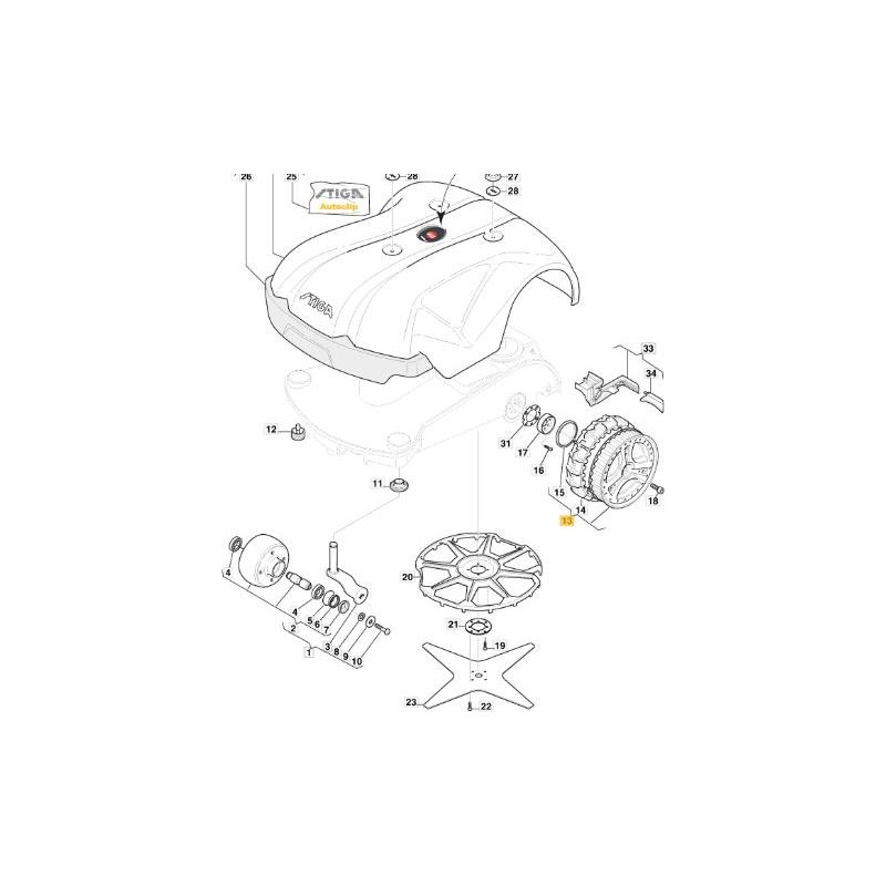 ORIGINAL STIGA HINTERRAD – 1126-1109-01