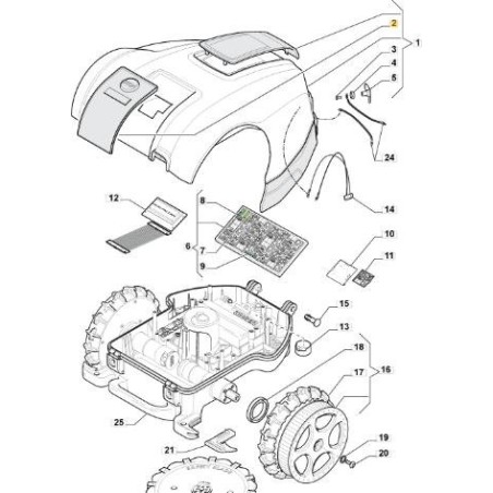 TASTIERA ORIGINALE STIGA - 1126-1441-01 | Newgardenstore.eu