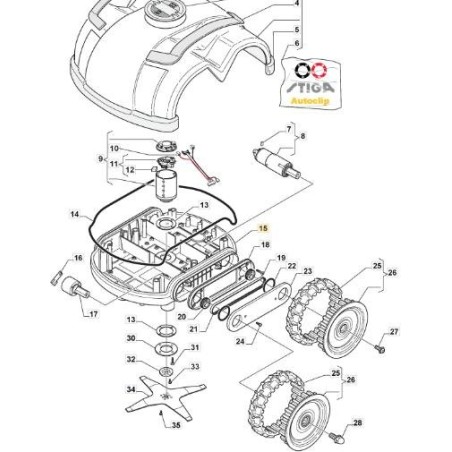 SCOCCA ORIGINALE STIGA - 1126-1056-01 | Newgardenstore.eu
