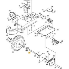 SHAFT-RIGHT ORIGINAL STIGA - 1126-8080-01
