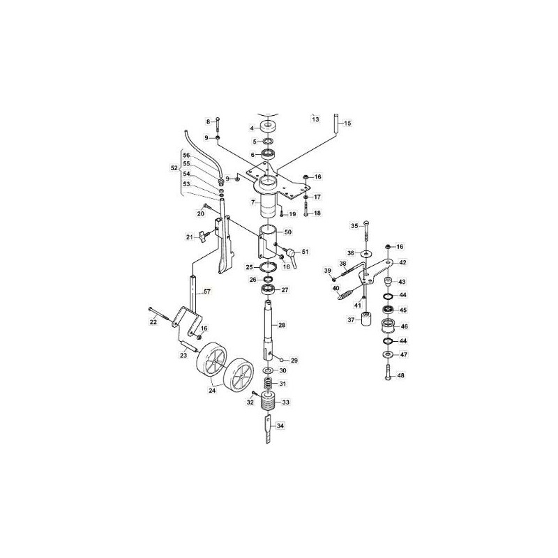 ROUE DE FOURCHE ORIGINALE STIGA - 1126-8028-01
