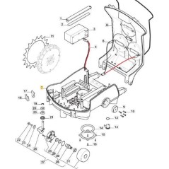 SCOCCA INFERIORE 527 ORIGINALE STIGA - 1126-1483-01 | Newgardenstore.eu