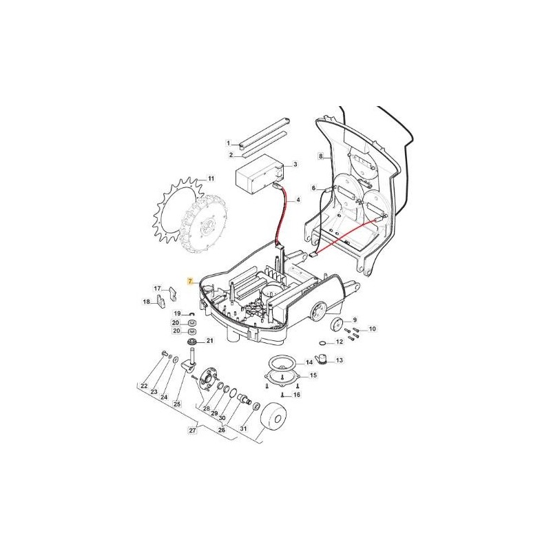 CUERPO INFERIOR 527 ORIGINAL STIGA - 1126-1483-01