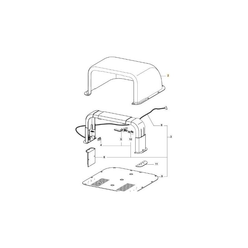 COPERTURA GARAGE ORIGINALE STIGA - 1126-1472-01