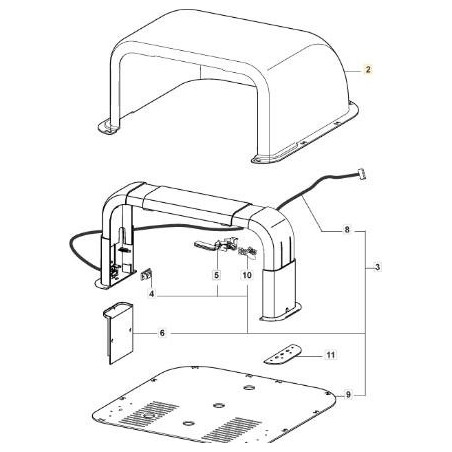 TAPA DE GARAJE ORIGINAL STIGA - 1126-1472-01 | Newgardenstore.eu