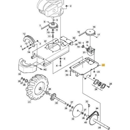 SUPPORTO SCATOLA INGRANAGGIO ORIGINALE STIGA - 1126-8078-01 | Newgardenstore.eu