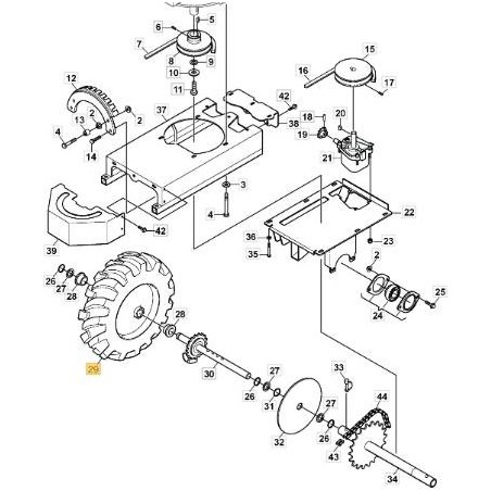 RUEDA IZQUIERDA STIGA ORIGINAL - 1126-8044-01 | Newgardenstore.eu