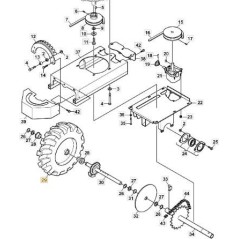 RUEDA DERECHA STIGA ORIGINAL - 1126-8043-01