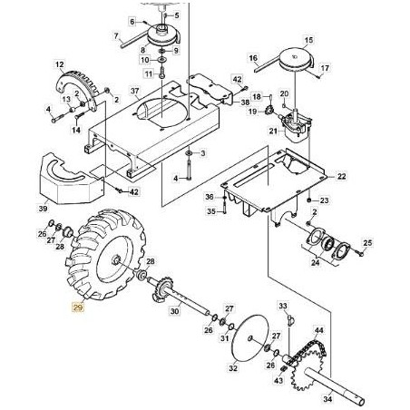 ROUE DROITE ORIGINALE STIGA - 1126-8043-01 | Newgardenstore.eu