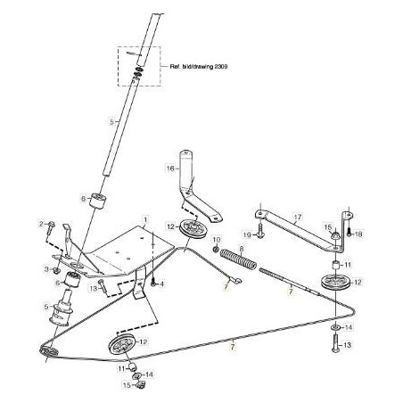 Right-hand control cable compatible STIGA 27270600 1134-9138-01 | Newgardenstore.eu