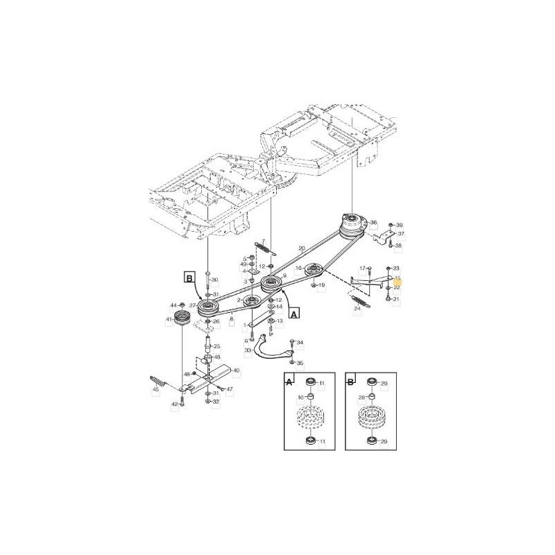 SOPORTE DE ENGANCHE DE POLEA ORIGINAL STIGA - 1134-5742-01