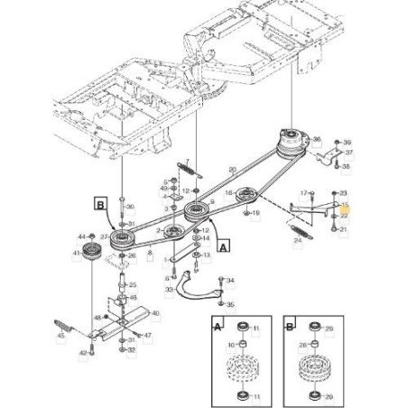 SUPPORT D'ACCROCHAGE DE POULIE ORIGINAL STIGA - 1134-5742-01 | Newgardenstore.eu