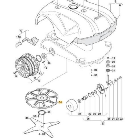 CAMPANA (L300 V2015) ORIGINALE STIGA - 112600133/0 | Newgardenstore.eu