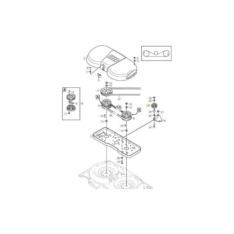 TENSOR DE CORREA 92-107M ORIGINAL STIGA - 1134-4686-01