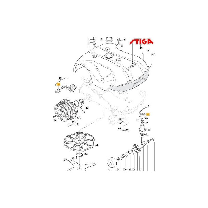 TARJETA DE LEVANTAMIENTO STIGA ORIGINAL - 112600255/0