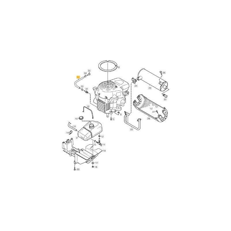 EXTENSION DE VIDANGE D'HUILE ORIGINALE STIGA - 1134-5827-03