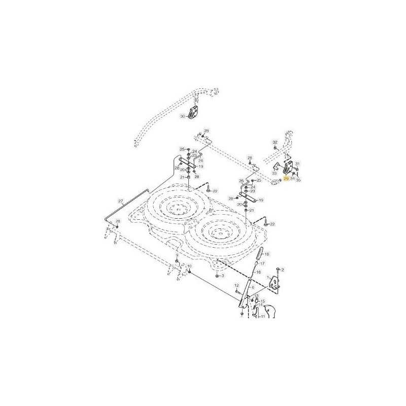 PLACA SOPORTE IZQUIERDO AJUSTABLE 92-107 ORIGINAL STIGA - 1134-4304-01