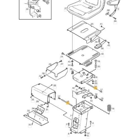 ARBRE POUR SUPPORT DE SIÈGE ORIGINAL STIGA - 1134-4082-03 | Newgardenstore.eu