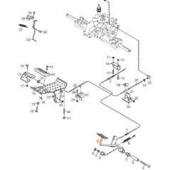 ORIGINAL STIGA BRAKE PEDAL - 1134-5655-01 | Newgardenstore.eu