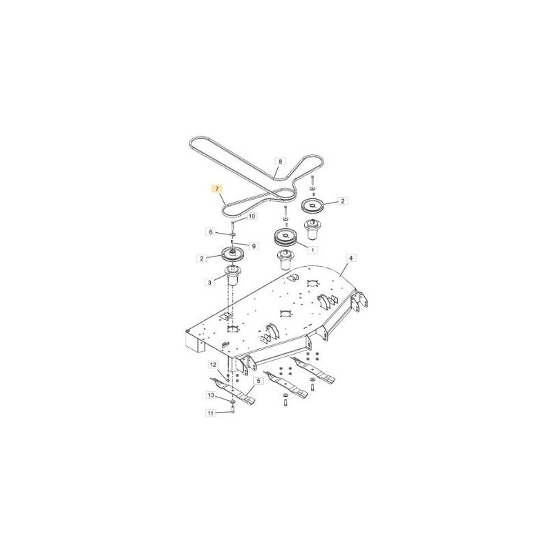 Cinghia piatto rasaerba Kevlar ZT7132T ORIGINALE STIGA - 1134-9236-01