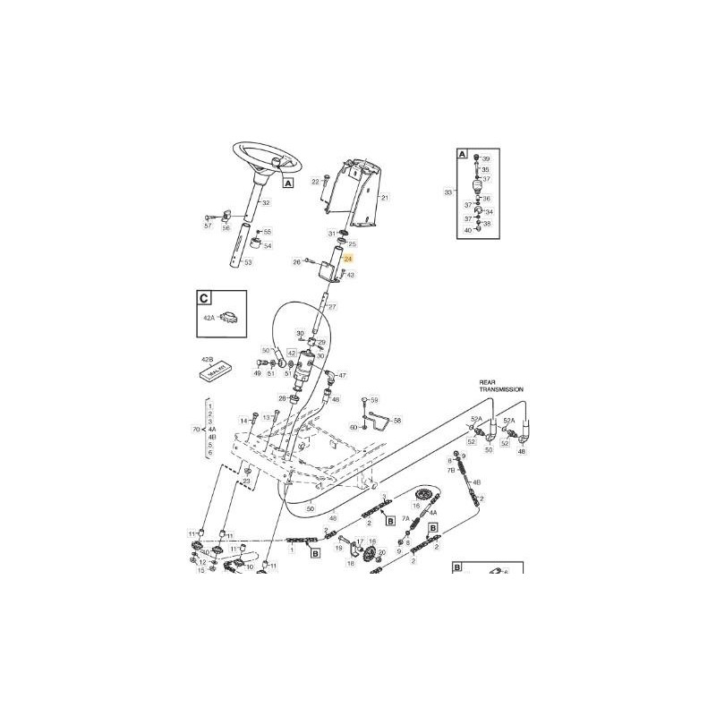 PROTEZIONE TUBO ASSE STERZO CON IDROGUIDA ORIGINALE STIGA - 1137-0044-01