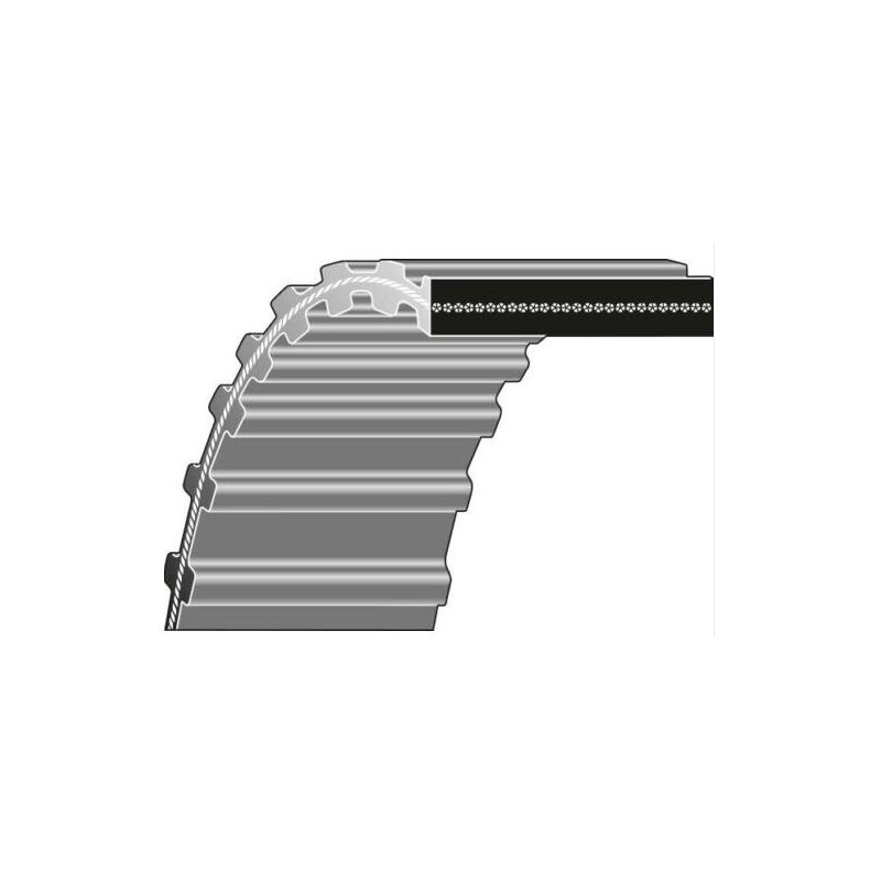 Cinghia dentata doppia  trattorino rasaerba L-1440 H- 25 MM BFB NON ORIGINALE