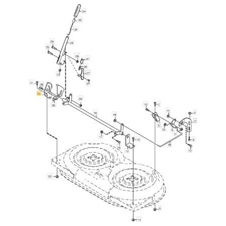 RACK DE AJUSTE DE ALTURA DE CUBIERTA ORIGINAL STIGA - 1134-3011-01 | Newgardenstore.eu