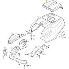 TAPA DE MOTOR ORIGINAL STIGA (GRIS) - 1134-5393-01 | Newgardenstore.eu