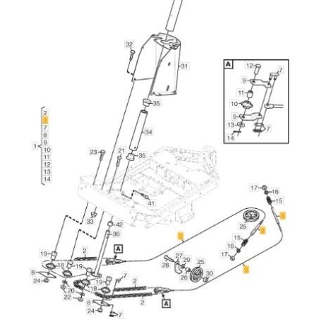 ORIGINAL STIGA steering cable assembly - 1134-9099-01 | Newgardenstore.eu