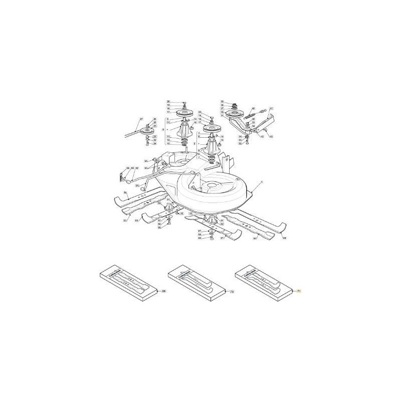 LAME AILÉE STIGA 92cm/36 ORIGINAL STIGA - 1134-9224-01