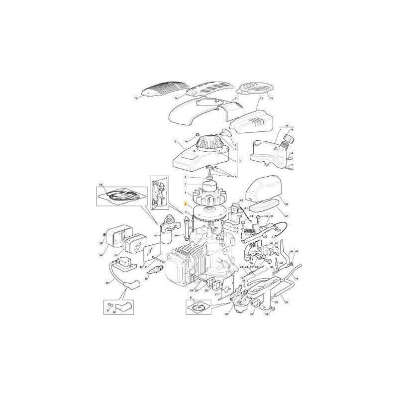 CONJUNTO VOLANTE M55 ORIGINAL STIGA - 118550169/0