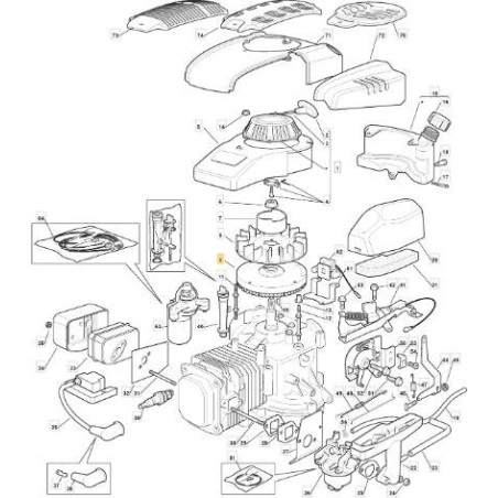 SCHWUNGRADBAUGRUPPE M55 ORIGINAL STIGA - 118550169/0 | Newgardenstore.eu