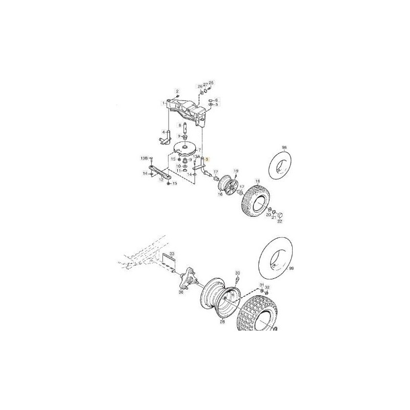ORIGINAL STIGA Left Spindle - 1134-5009-02