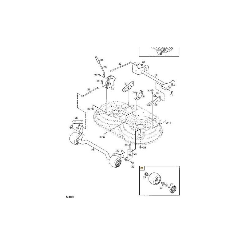 KIT DE RUEDAS DE SOPORTE ORIGINAL STIGA - 1134-9139-01