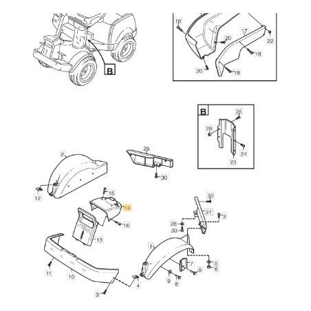 ORIGINAL YELLOW UPPER FRONT PLATE STIGA - 1134-3984-03 | Newgardenstore.eu