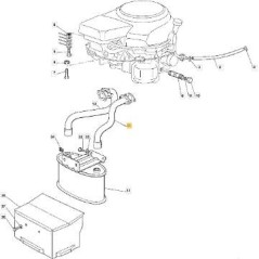 TUBO CONEXION ESCAPE IZQUIERDA HONDA GCV 250/5 118738222/0 | Newgardenstore.eu