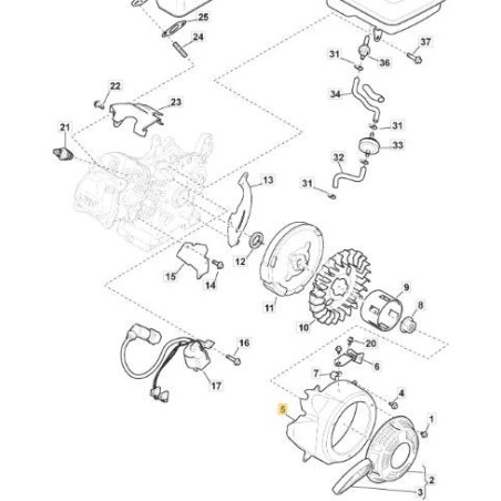 KIT DE COUVERCLE, VENTILATEUR STIGA ORIGINAL - 118551308/0 | Newgardenstore.eu