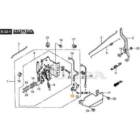 INTERRUPTOR DE PARADA DEL MOTOR ORIGINAL STIGA - 118552203/0 | Newgardenstore.eu