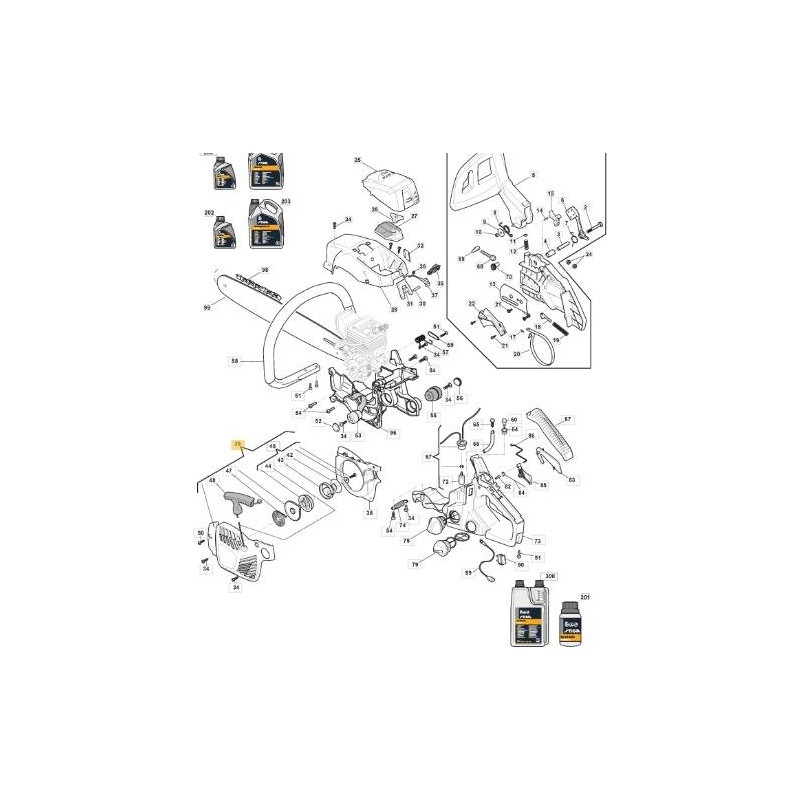 EASY STARTER JAUNE C38/C41 ENSEMBLE DE DEMARREUR ORIGINAL STIGA - 118801172/0