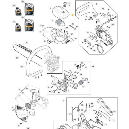 SCHWARZE KUPPLUNGSDECKELBAUGRUPPE A3700 - A4000 ORIGINAL STIGA - 118800183/0 | Newgardenstore.eu