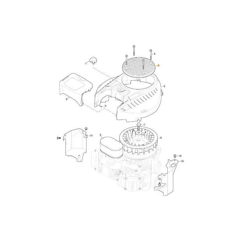 FILET DE PROTECTION VENTILATEUR VOLANT ORIGINAL STIGA - 118551571/0