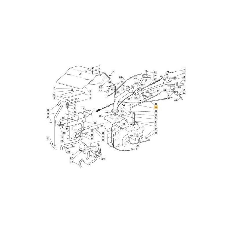 TIGE D'EMBRAYAGE DE VITESSE ZNT ORIGINE STIGA - 118800085/0