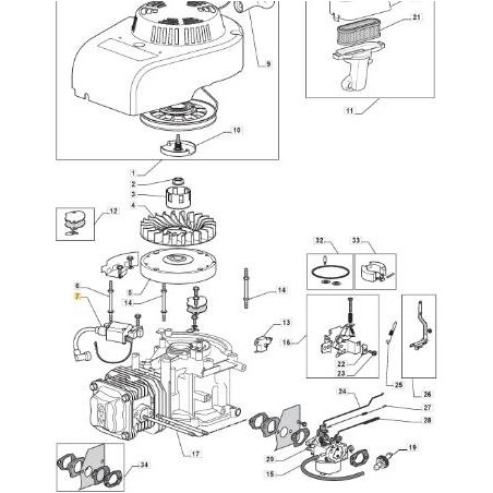 ZÜNDSPULE LC1P70FBR ORIGINAL STIGA - 118550416/0 | Newgardenstore.eu
