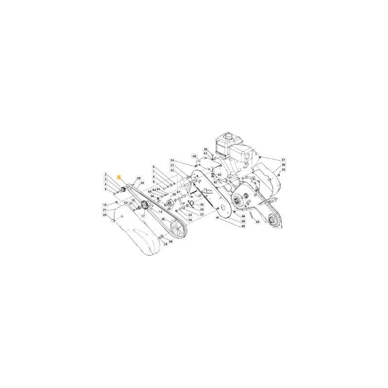 ORIGINAL STIGA DOUBLE ENGINE PULLEY - 118550544/0