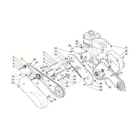POULIE MOTEUR DOUBLE ORIGINAL STIGA - 118550544/0 | Newgardenstore.eu